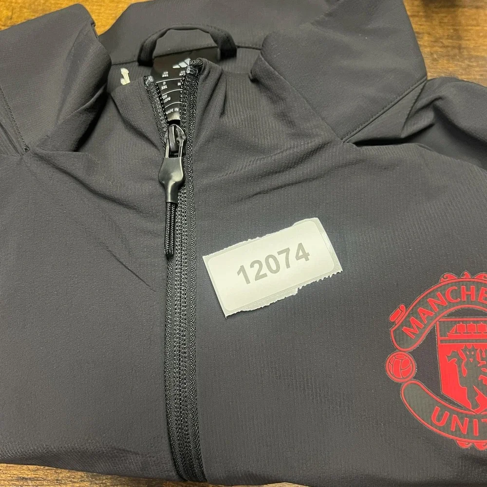Adidas Manchester United Anthem ZNE Jacket Mens 3XL Black Red Full Zip JM5559